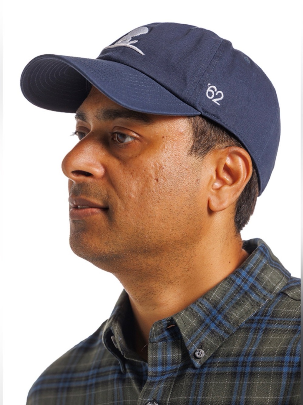 Embroidered Saint Jude Navy Baseball Cap with White Logo - Picture 3 of 4